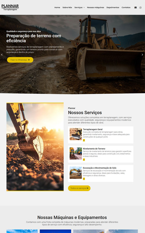 Plannar- Site para terraplanagem Plannar- Site para terraplanagem